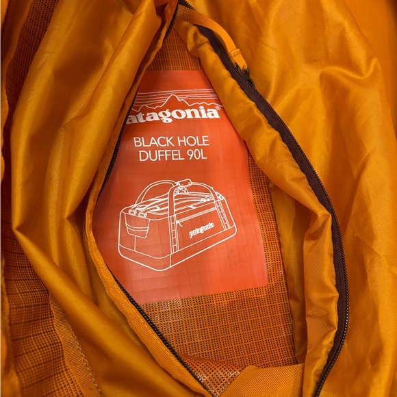 Patagonia Bright Orange Duffel Bag - Picture 5 of 8